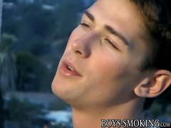 Horny cigar smoking deviant Shane Allen masturbates solo