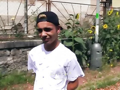 CZECH HUNTER 460 - Slim Latino Twink Gets To Sucking & Fucking In Public