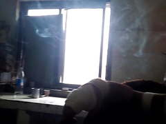 Smoking ring by young boy