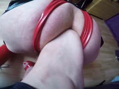 Foot anal insertion